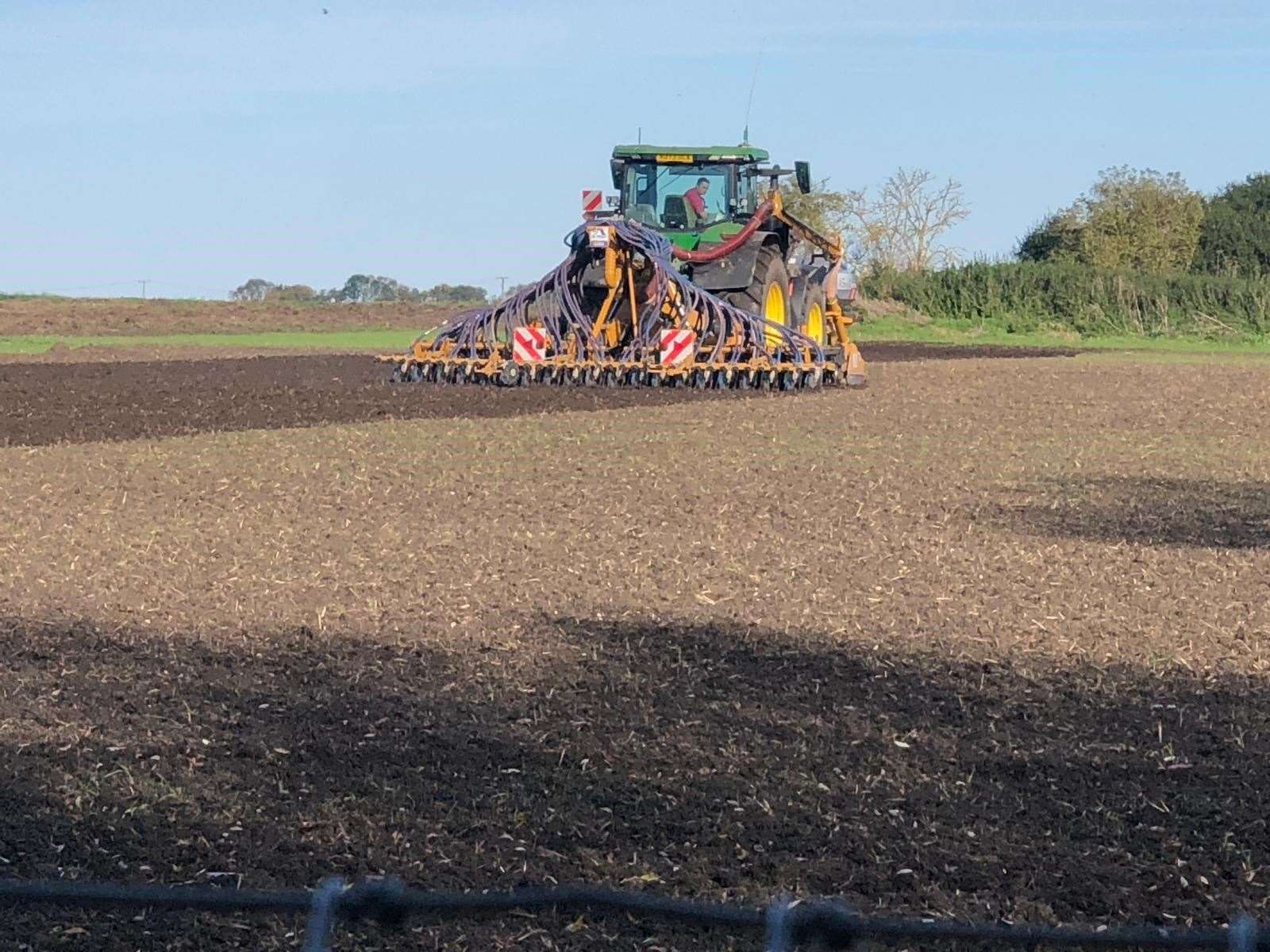 The grass for the new fields has been sown