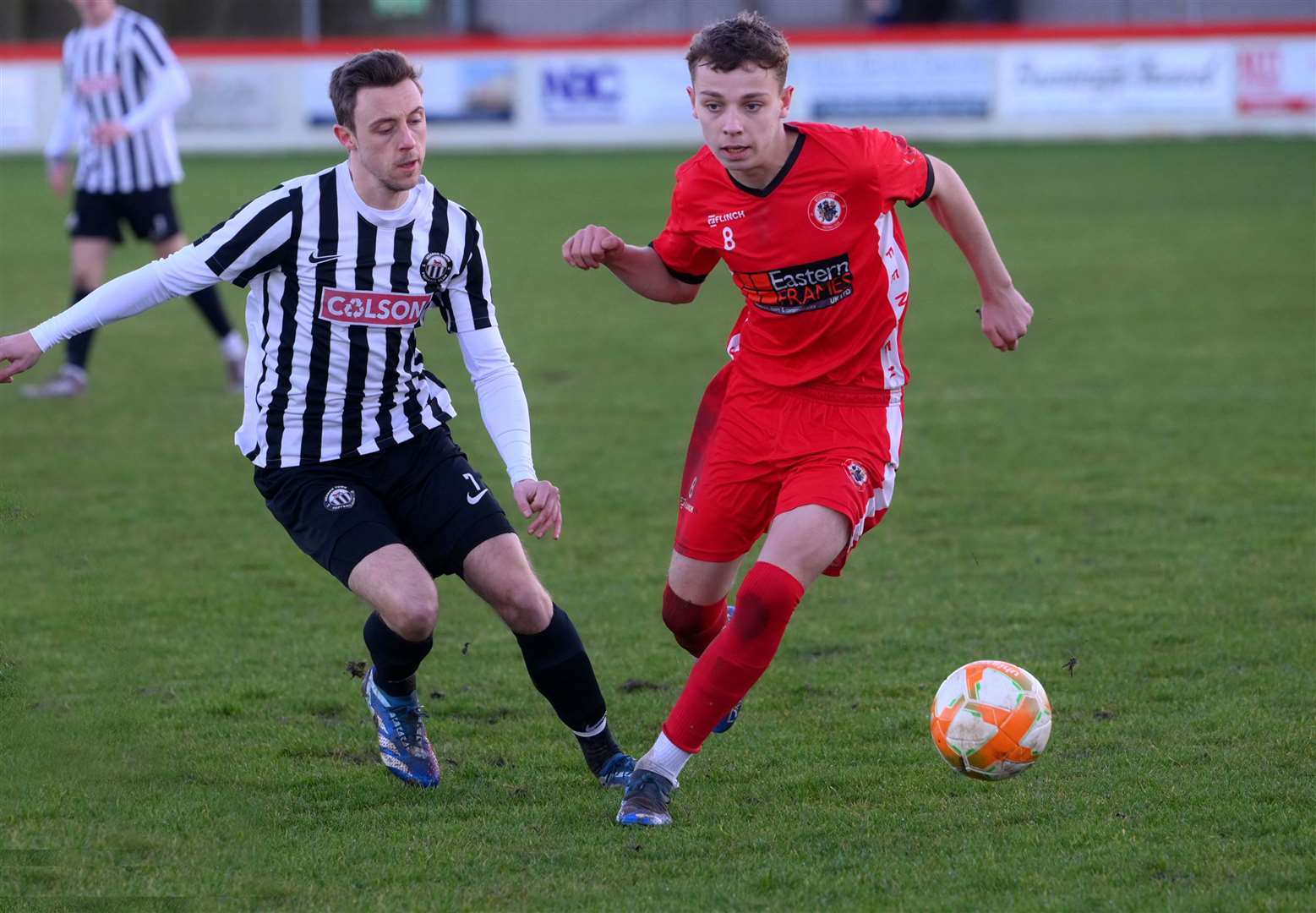 Ethan Wilson in action for Wisbech against Heanor Town in last season’s fixture