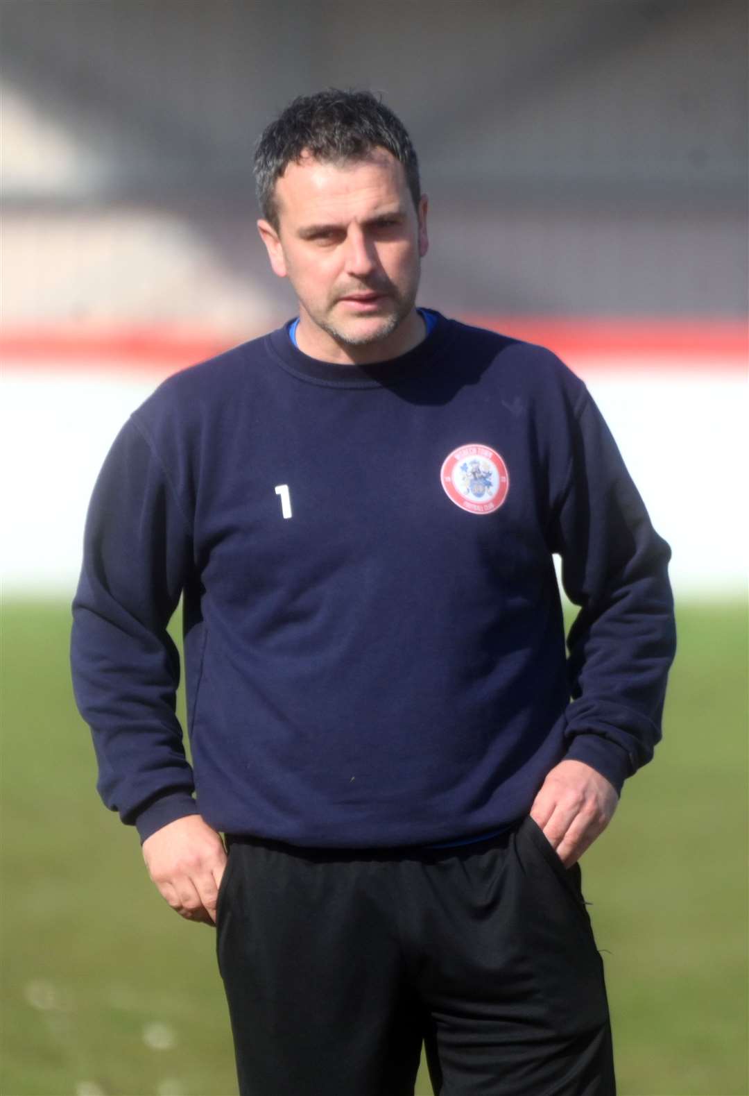 Wisbech Town v Belper United..Wisbech manager Leon Mettam. (63572543)