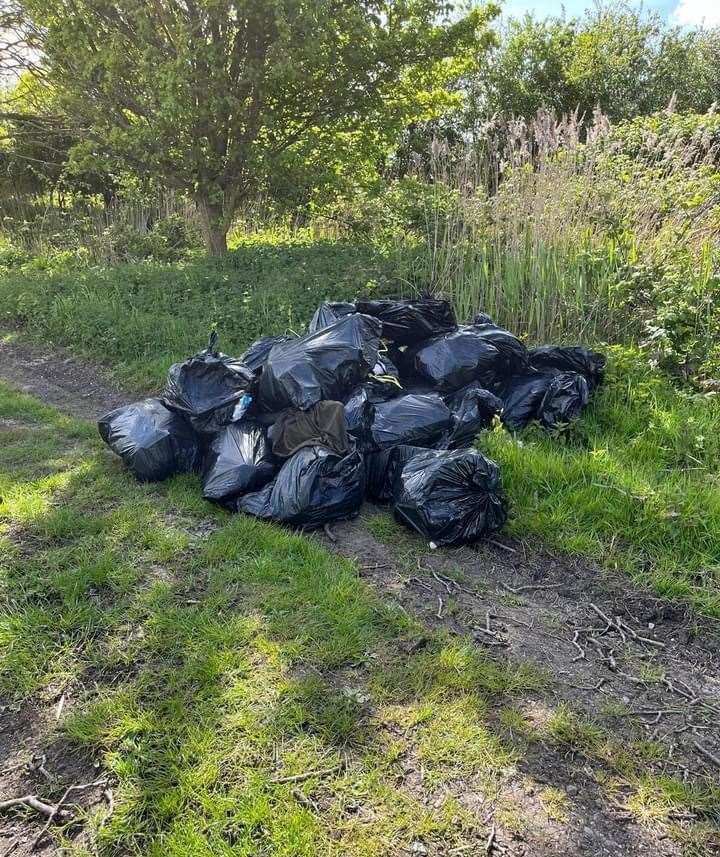 The bags of rubbish was found in Wimblington