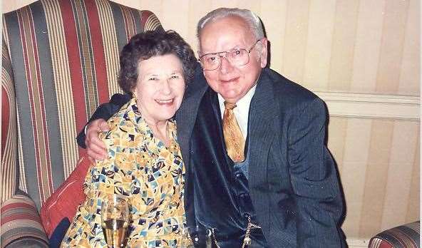 Una Crown pictured with her husband - it is now 12 years since she was murdered.