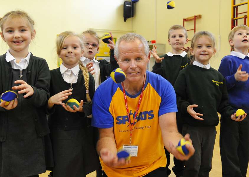 Juggling workshops for pupils at Upwell Primary School'This pupil gets to grips with juggling with help from Juggler Steve Kemp ANL-150112-141954009