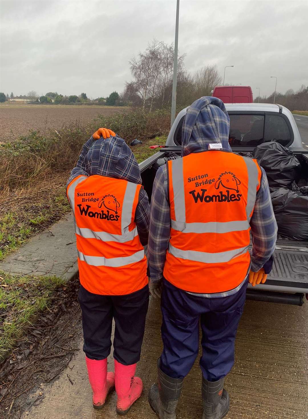 Andy and Deanne in their hi-vis