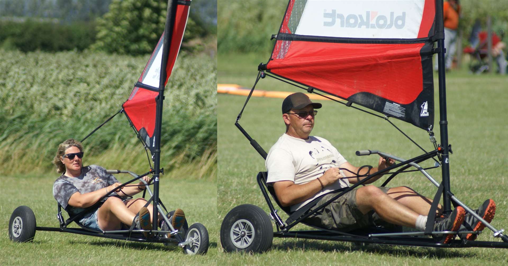 Nigel and Nikki Davies with their Blokarts