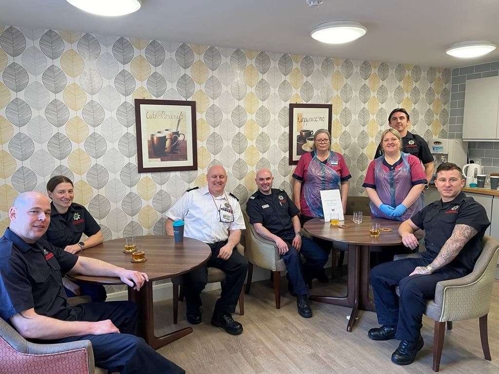 The care home welcomed emergecy workers for a breakfast