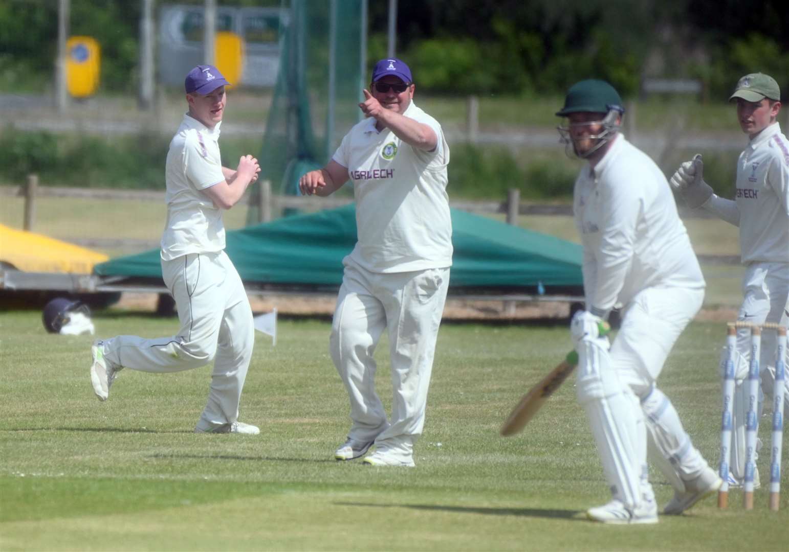 Chatteris celebrating the wicket of Andy Edwards. Picture: Adam Fairbrother