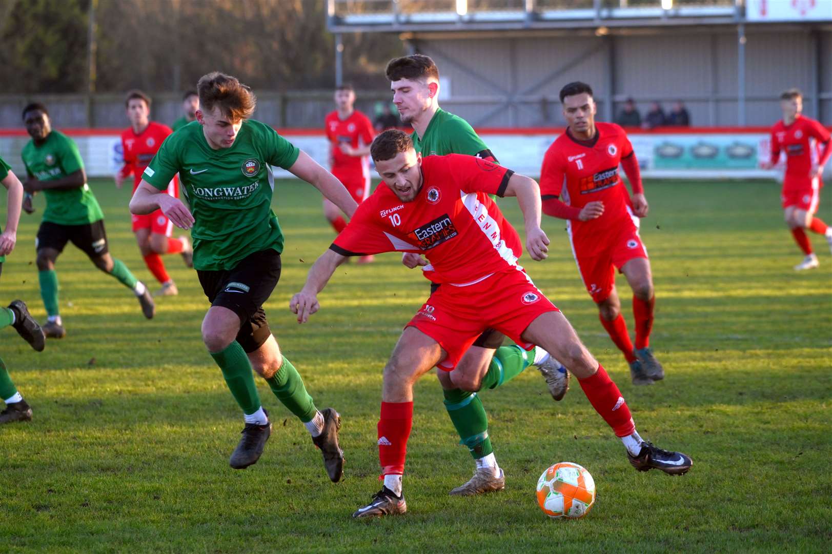 Rob Conyard holds up the ball