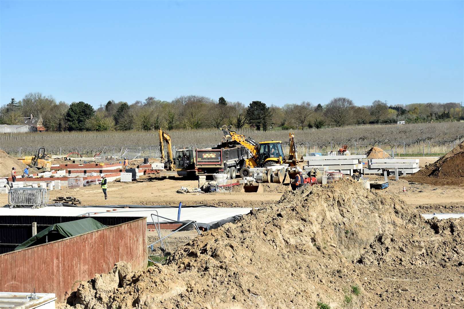 An image showing work underway on the site in Elm