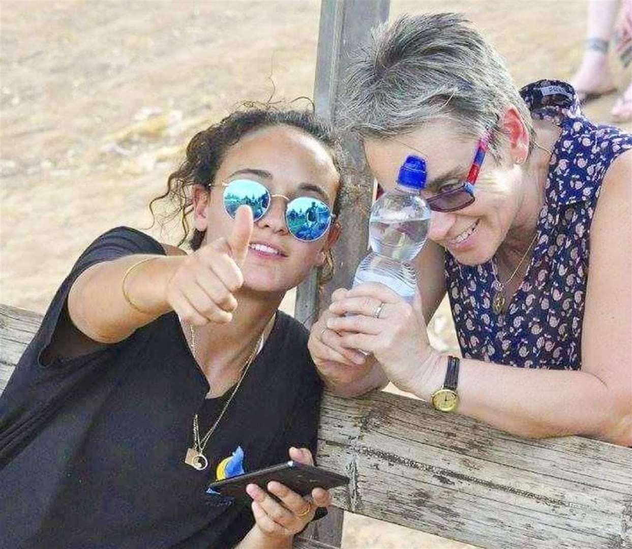 Emily Damari with her mother Mandy (Family handout/PA)