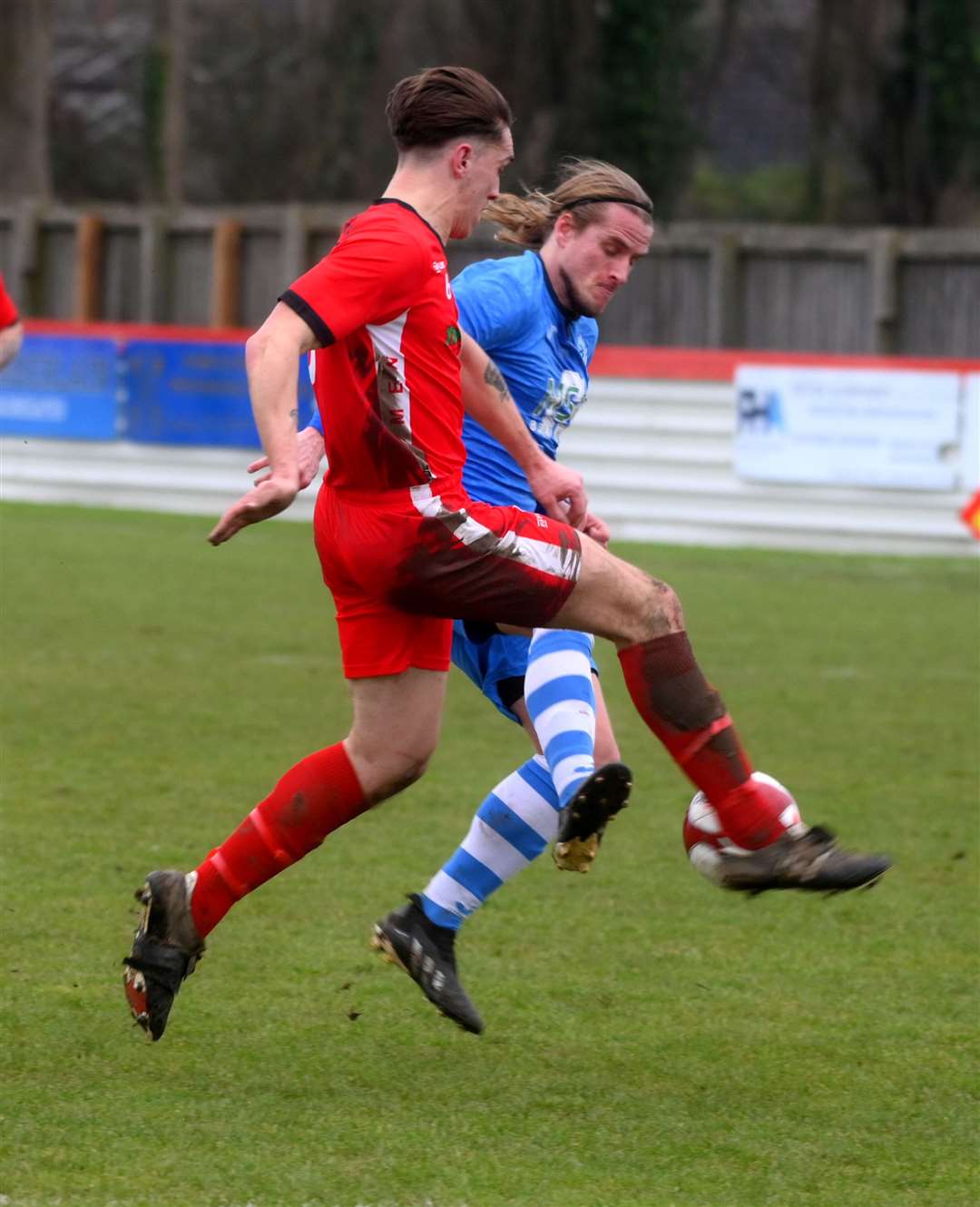 Action from Wisbech Town Reserves v Outwell Swifts