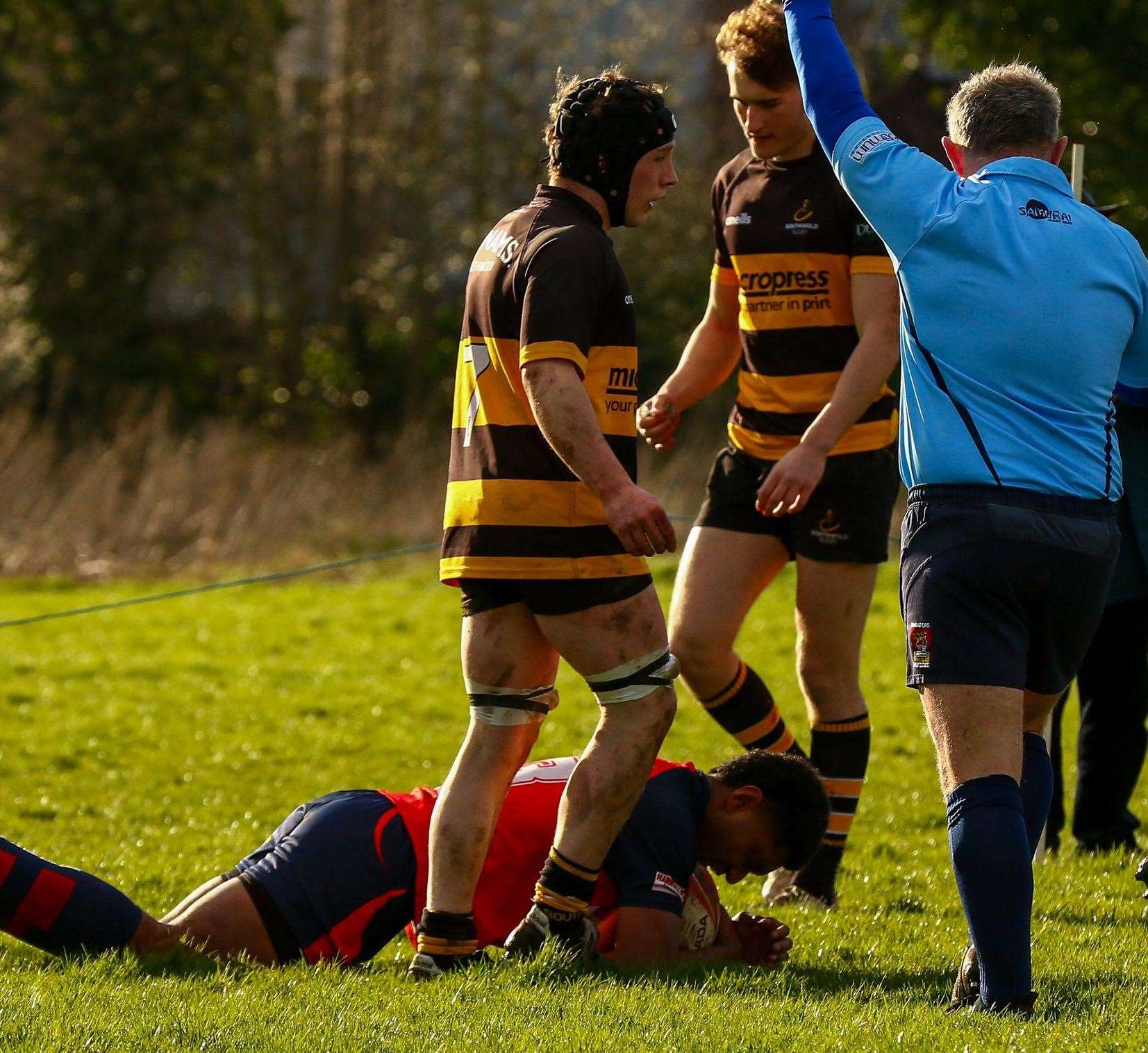 Centre Jiko scores his fith try of the season. Picture: Andy Titmuss