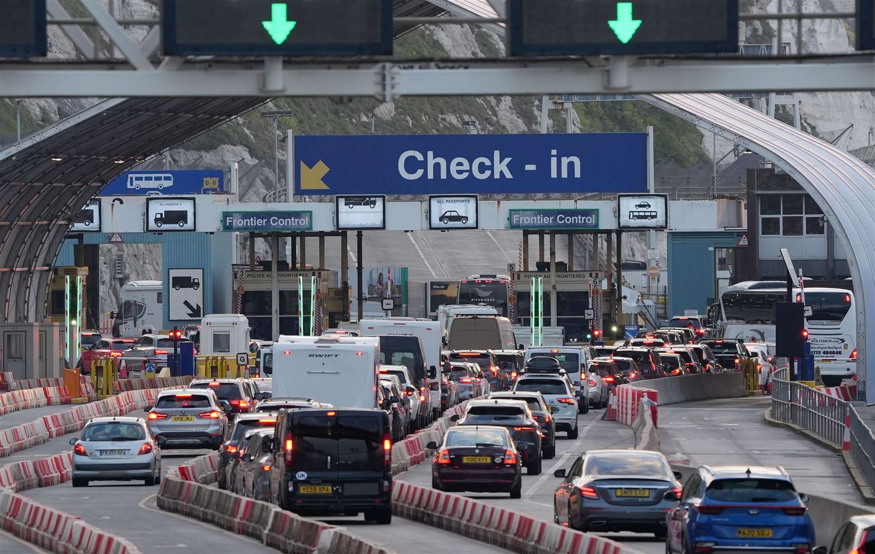 Some fans will travel by ferry from Dover to Calais (Gareth Fuller/PA)