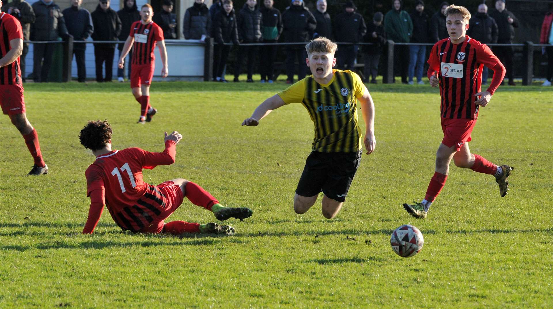 Holbeach United were 7-1 winners over FC Parson Drove on Boxing Day. Photo: Chris Lowndes (61553351)