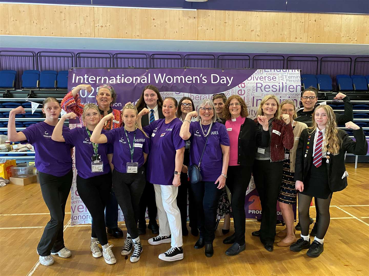 Pictured are the event organisers, speakers and student representatives from Neale-Wade and Cromwell Community College