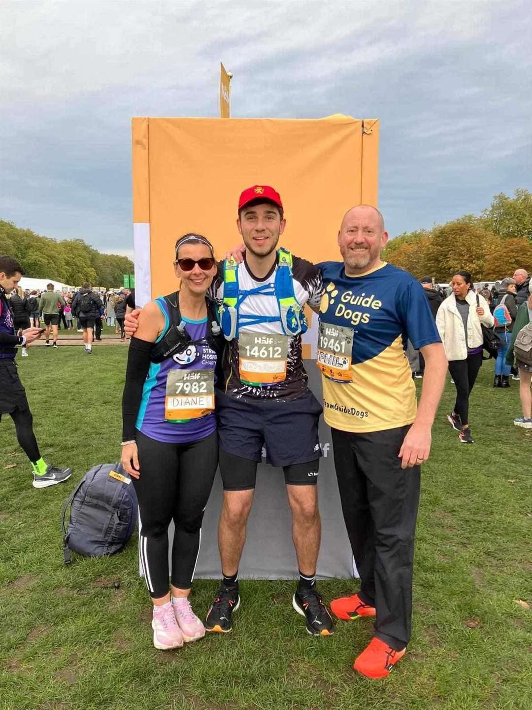Three Counties Running Club members at the Royal Parks Half Marathon