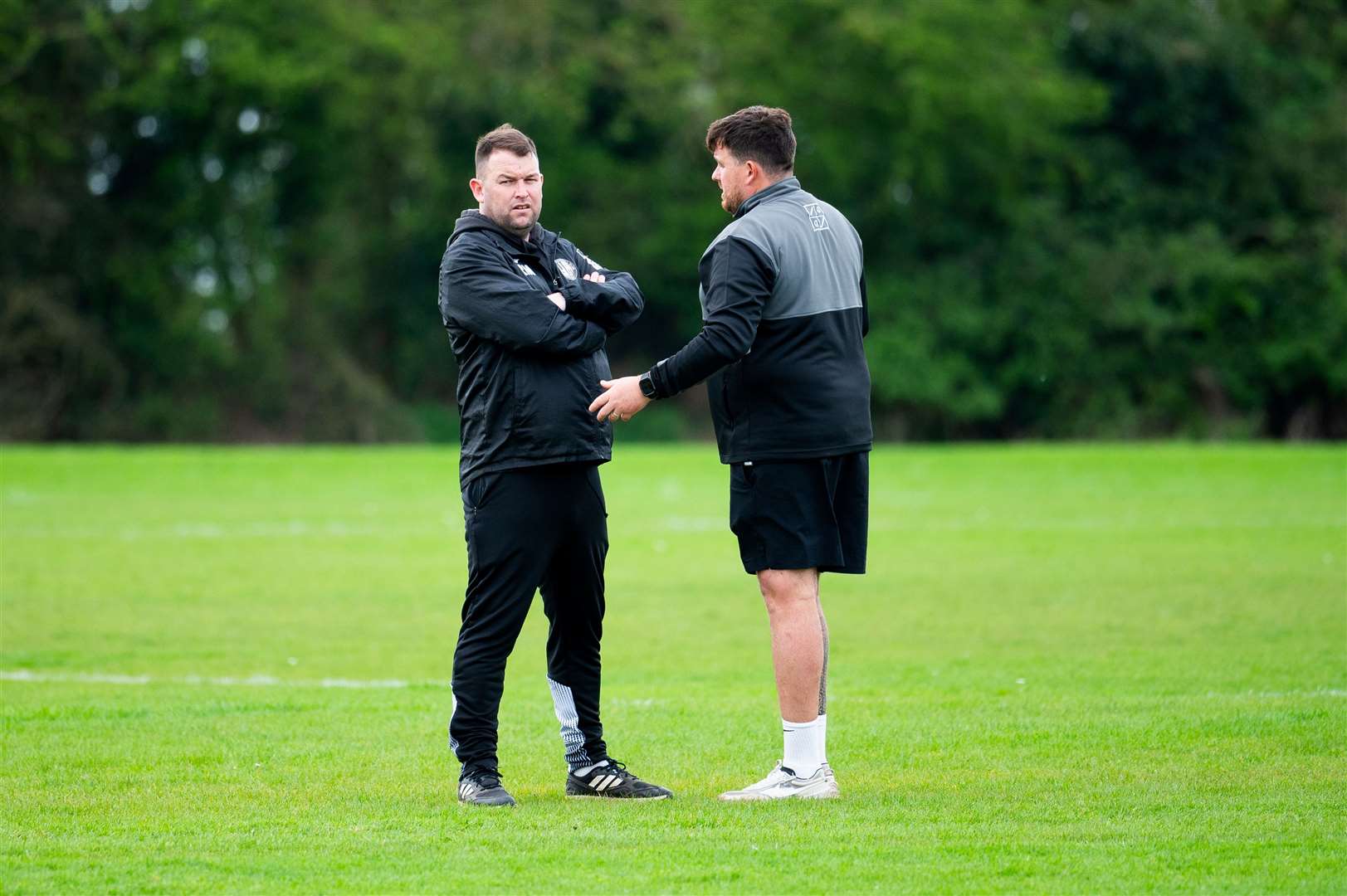 Newly-appointed Wisbech Town assistant manager Ross McNeil, on the left. Picture: Ian Burt