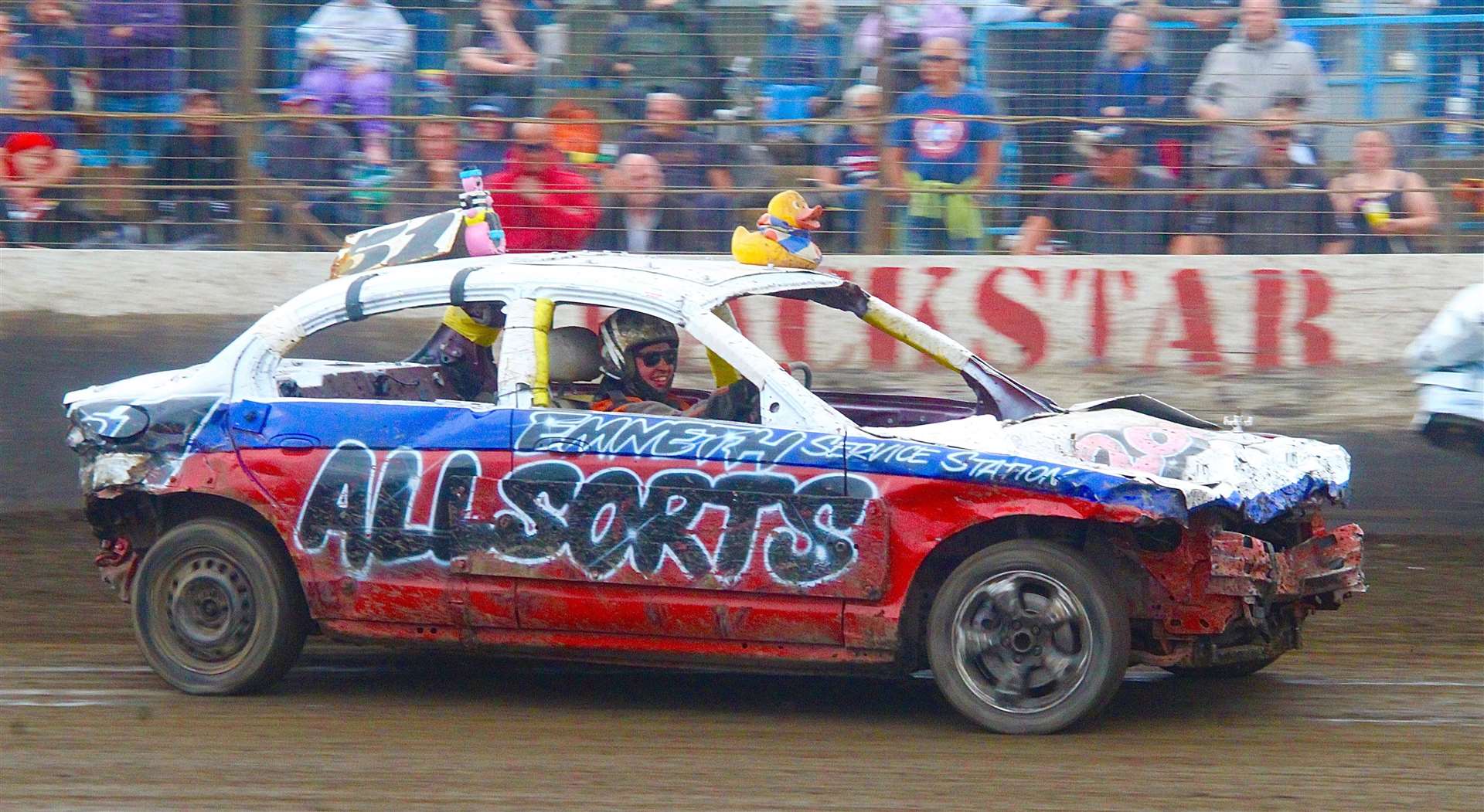 A smiling James Licquorice had a great time in the Unlimited Bangers at King’s Lynn on Saturday. Picture: Kieran Bonsall