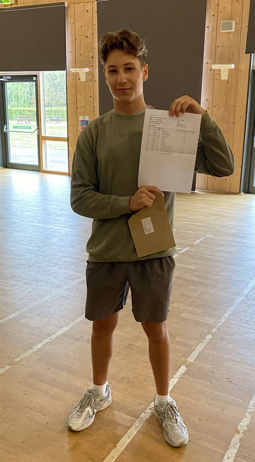 Daniel Dumpis at the Neale-Wade shows off his results. Picture: Athene Communications.