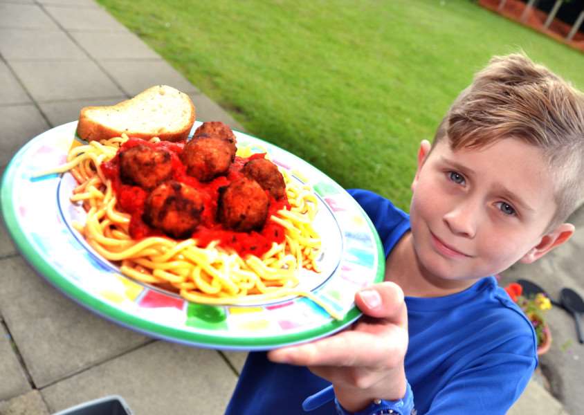 Design an Olympic menu winner Harry Oakes at Long Sutton Primary School. Photo by Tim Wilson.