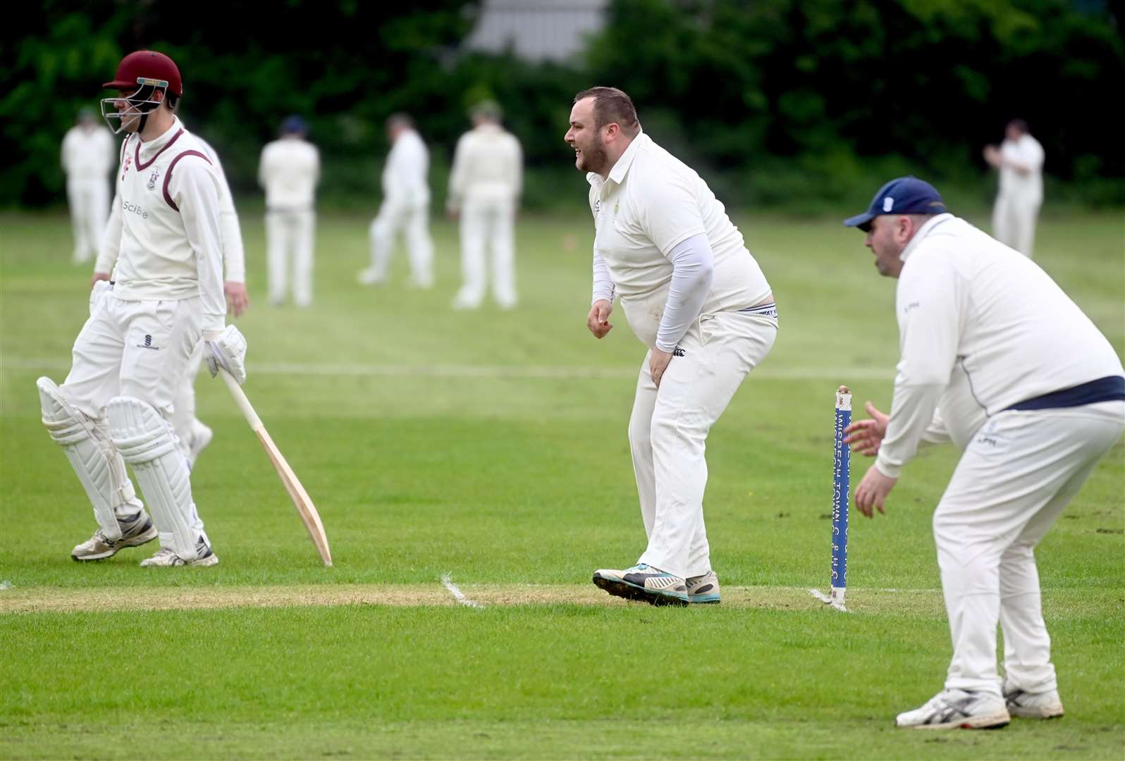 Wisbech 2nd v Royston 1st – Joseph Broomfield bowling