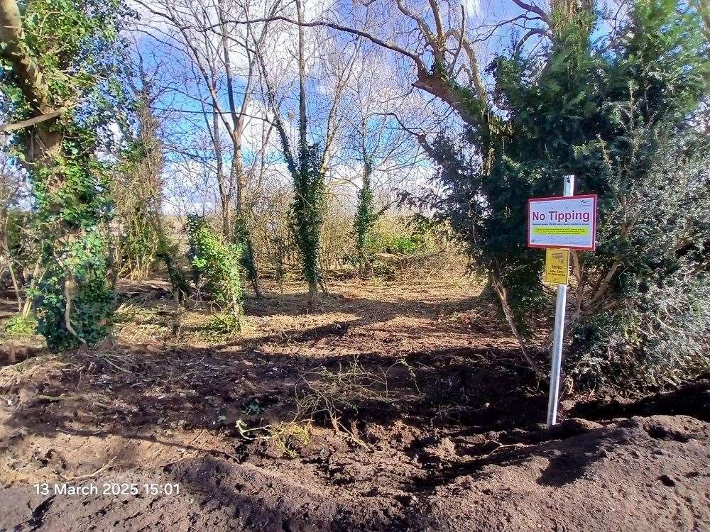 A fly-tipping hot spot in South Brink, Wisbech, has been cleared and deterrents put inplace in a bid to prevent future fly tips.