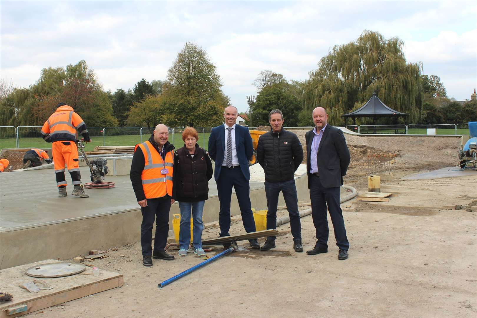 Work has begun on March's new skatepark. Checking out progress on the new skate park are, from left, Coun Peter Murphy, FDC’s Portfolio Holder for the Environment; Coun Jan French, deputy leader of FDC and district and town councillor; Phil Hughes, FDC’s head of leisure services; Kev Wilkins, FDC’s horticultural officer and Simon Bell, FDC’s leisure and open spaces contract manager. (20575989)