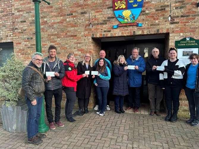Representatives of the various groups supported by Chatteris Court Leet this year were presented with their cheques by the organisation chair Hayley Sizer