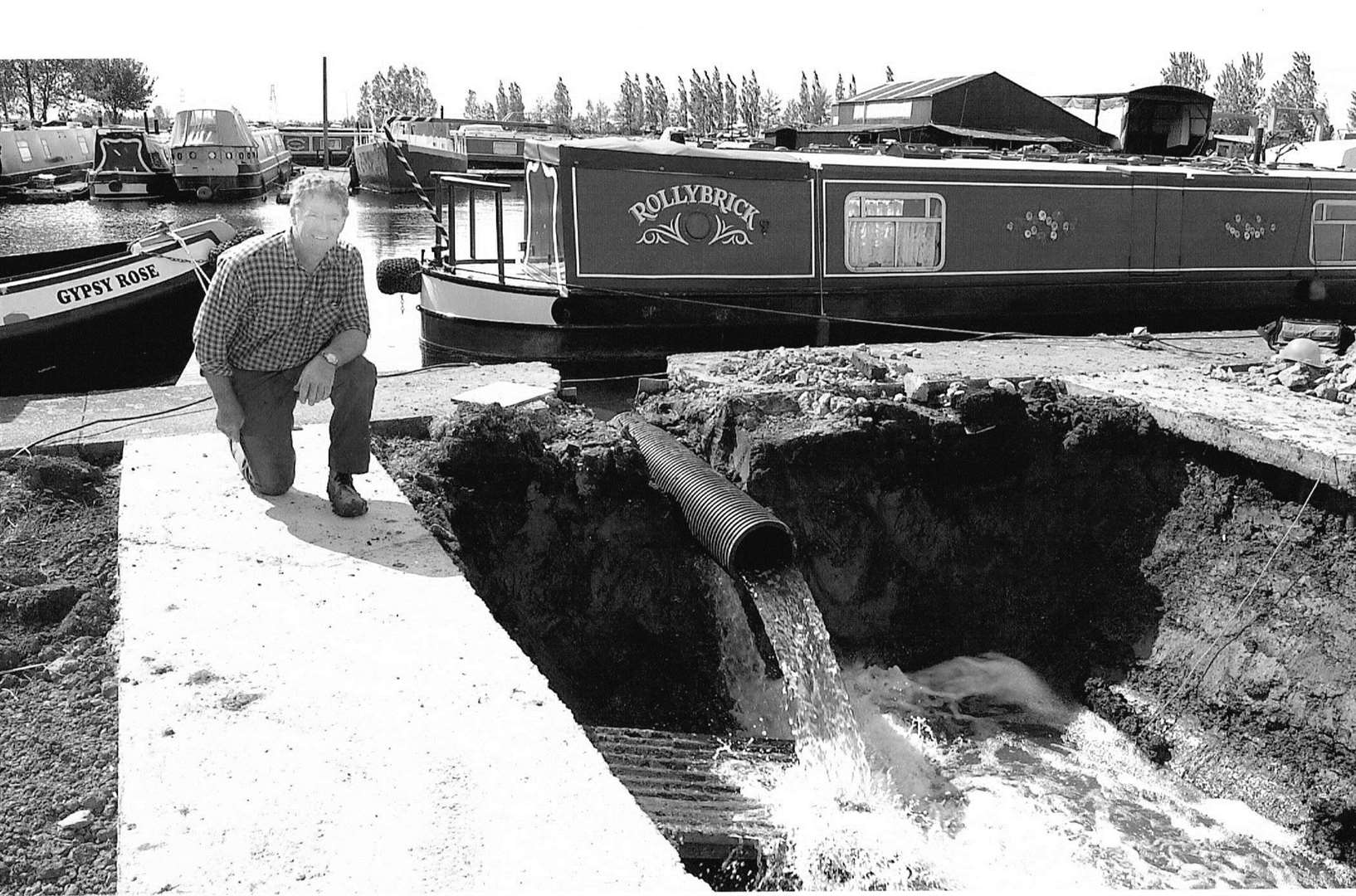 Charlie Fox pictured at the opening of the east basin in 2001.