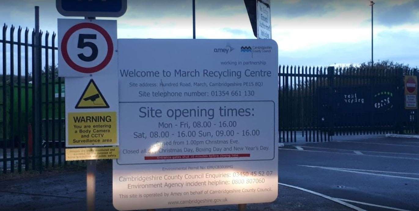 March tip is one of nine recycling centres across Cambridgeshire where you now need an e permit for a van or trailer. (18406089)