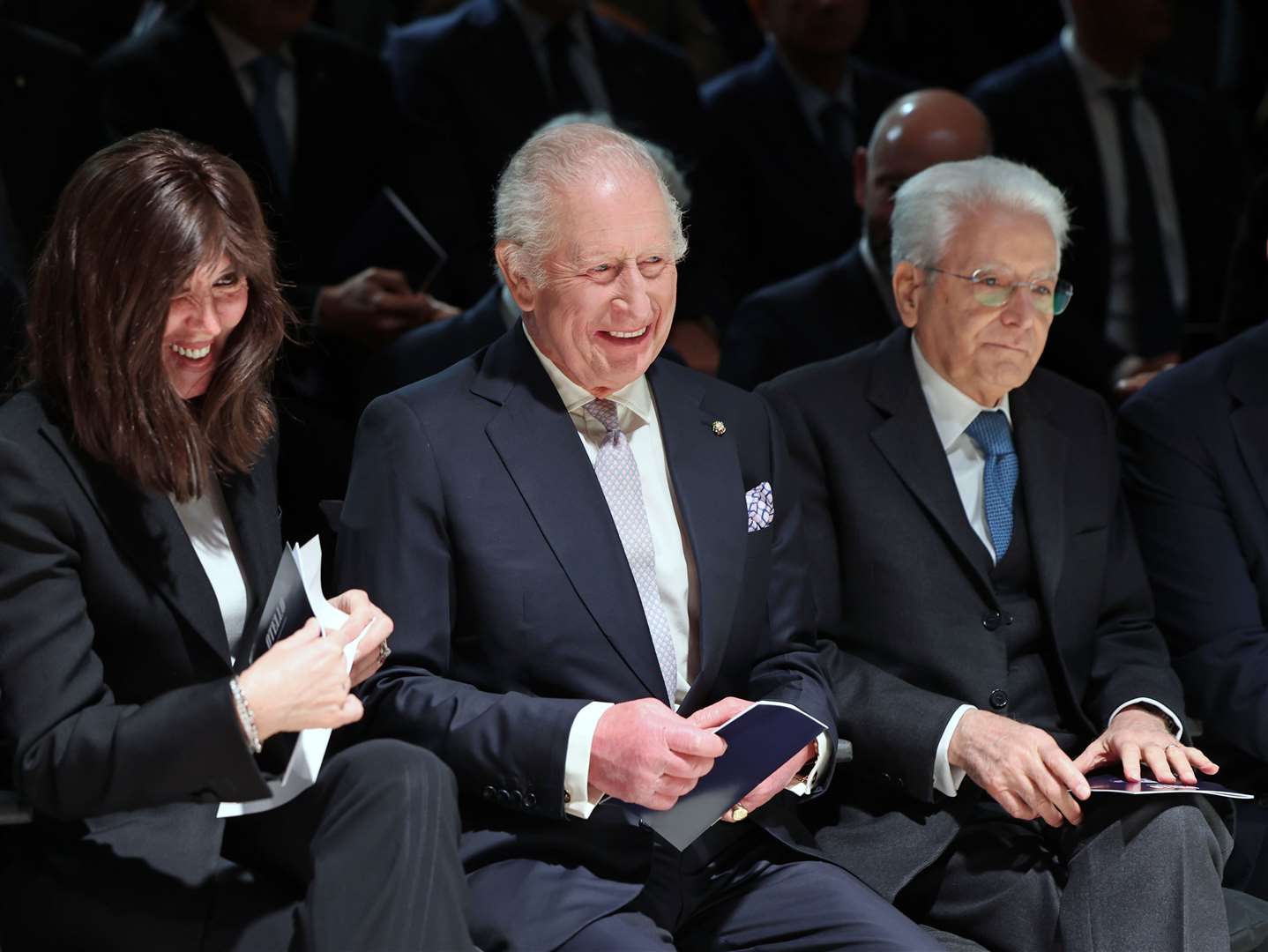 The King watching the performance (Chris Jackson/PA)