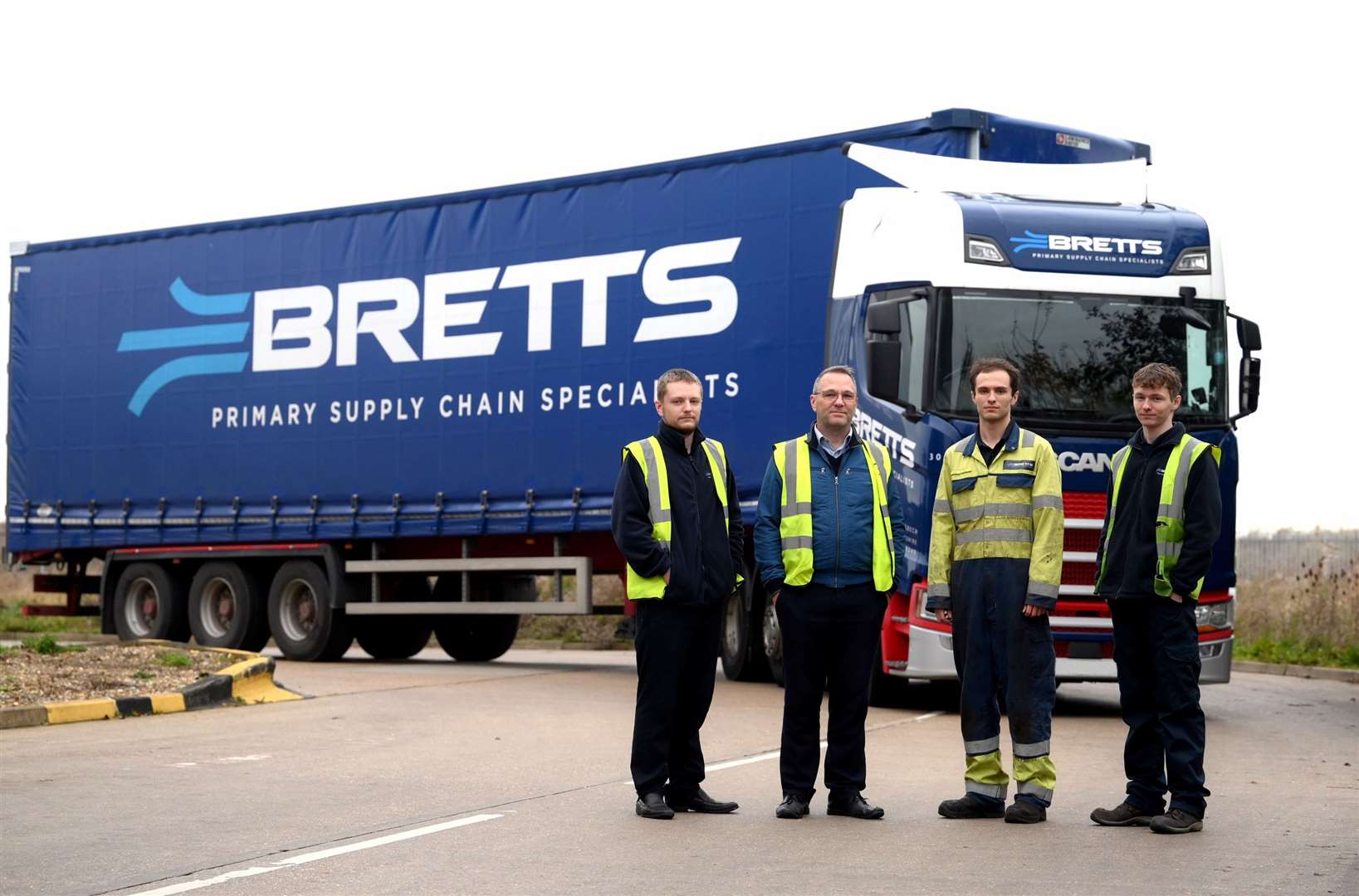 Simon Brett with sons (from left) Harry, Spencer and Thomas.