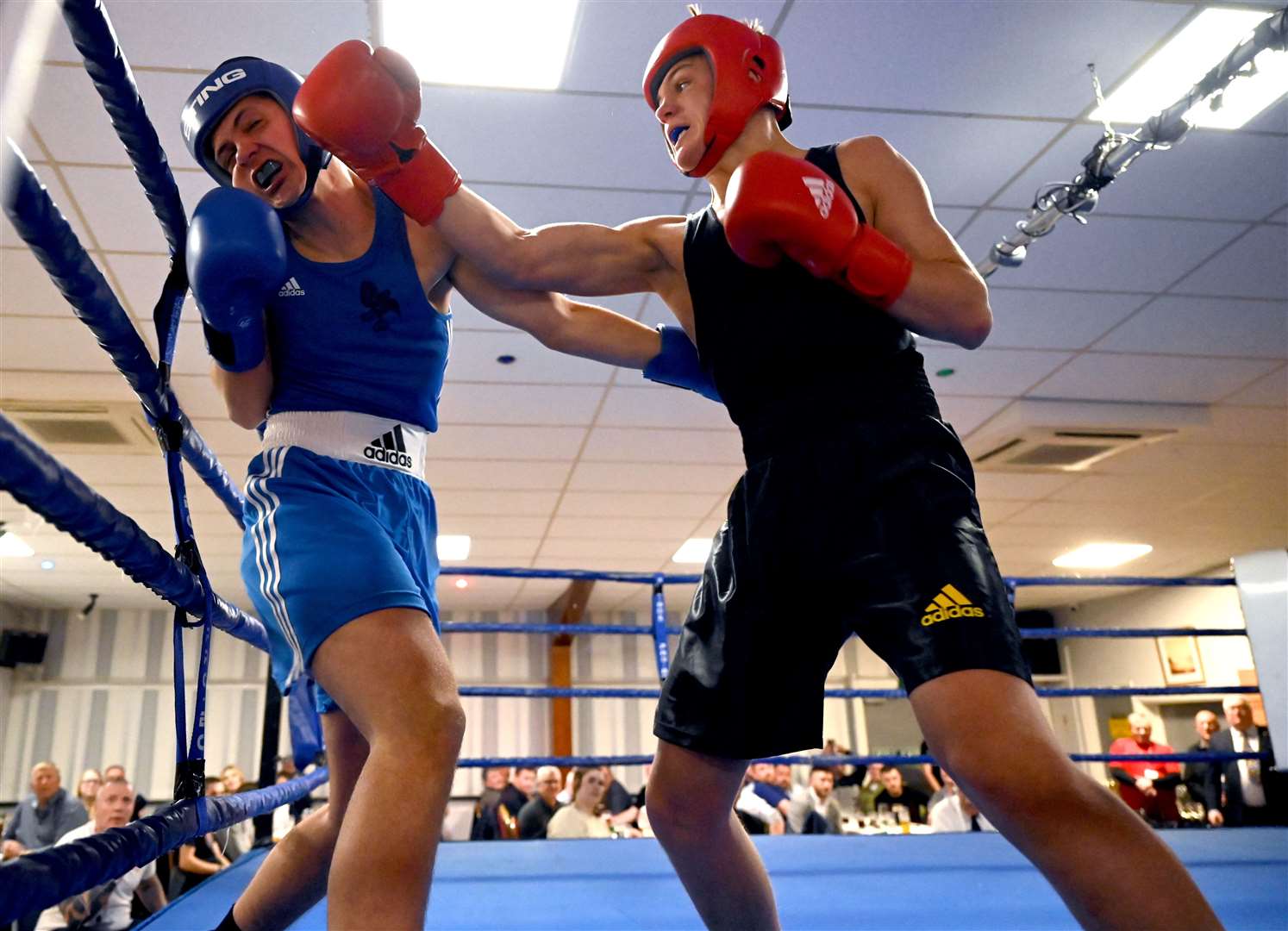 March Boxing Club evening of boxing..Harley Burrows (red) v Tyler Stapley (blue). (55848594)