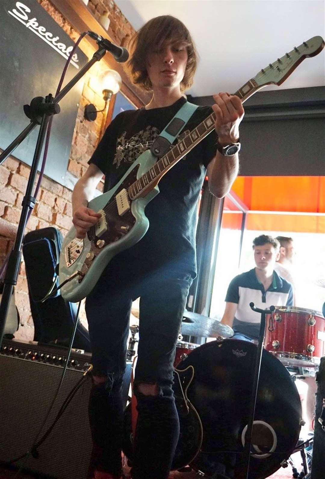 Penguinz guitarist Patrick Walsh, with brother Harry on drums