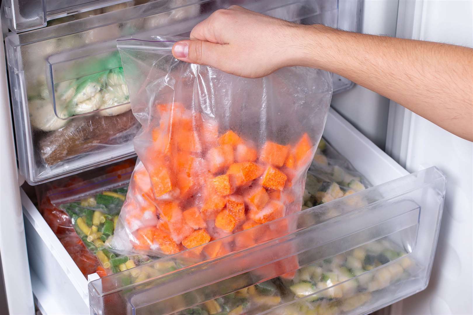 You can chop and freeze rather than waste food that will soon be past its best. Image: iStock.