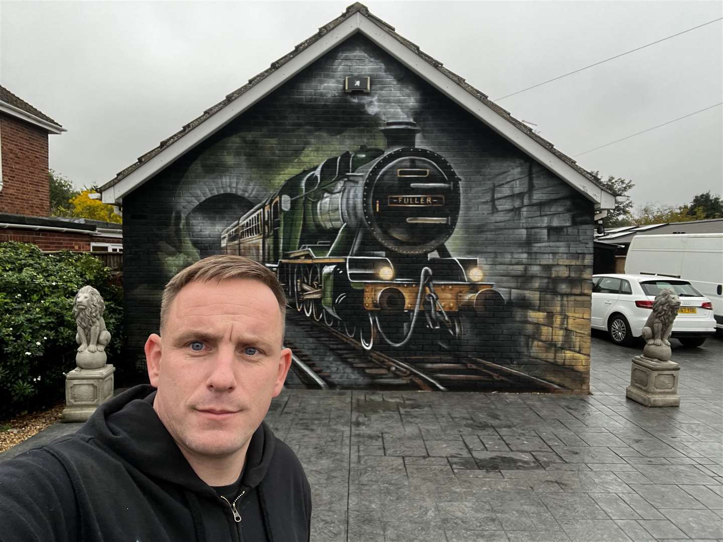 Professional street artist Nathan 'Nyces' Murdoch created the artwork for Paul and Linda Fuller at their home in St Martins Road.
