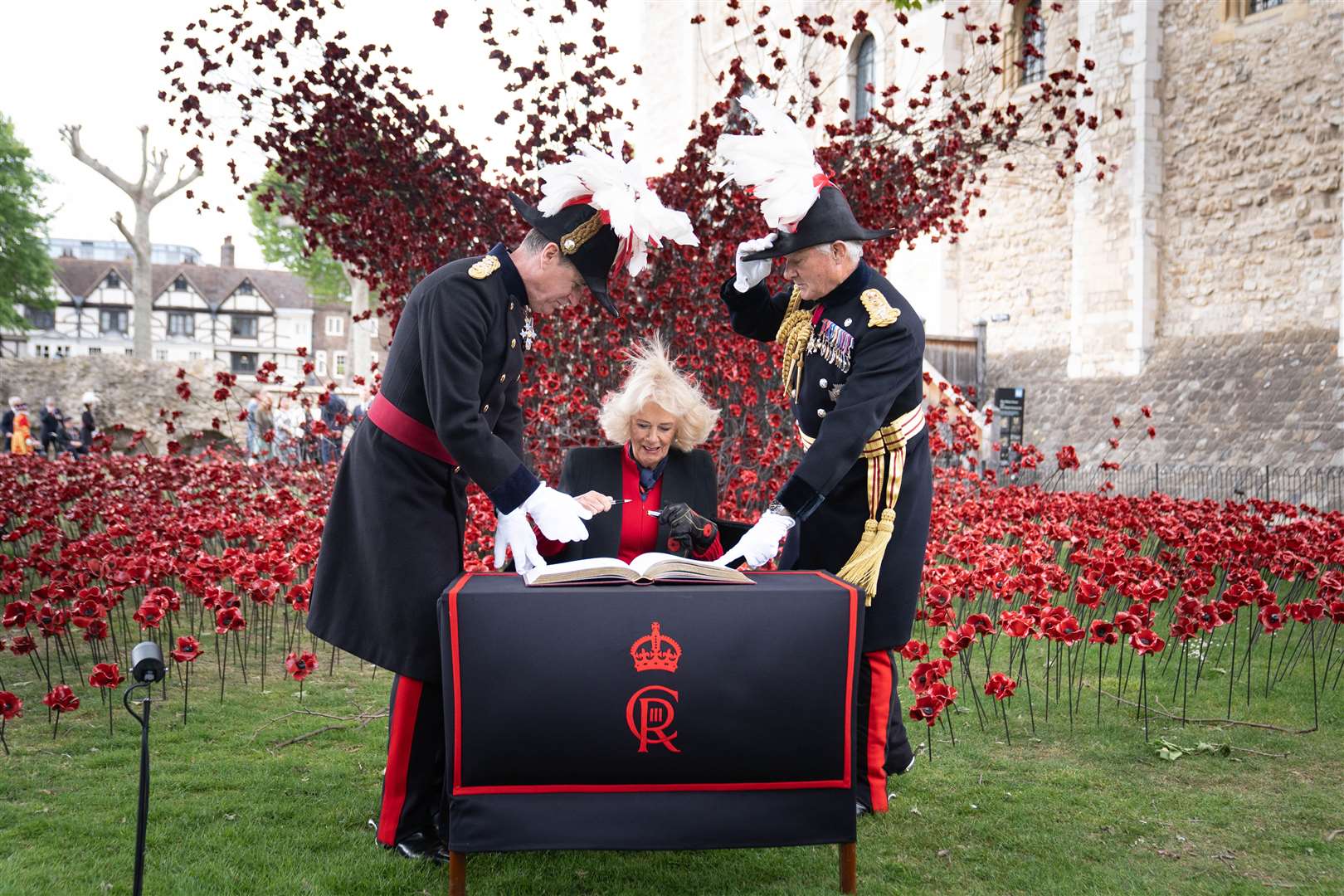 The display reflects the long-lasting sacrifices made during the Second World War (Stefan Rousseau/PA)