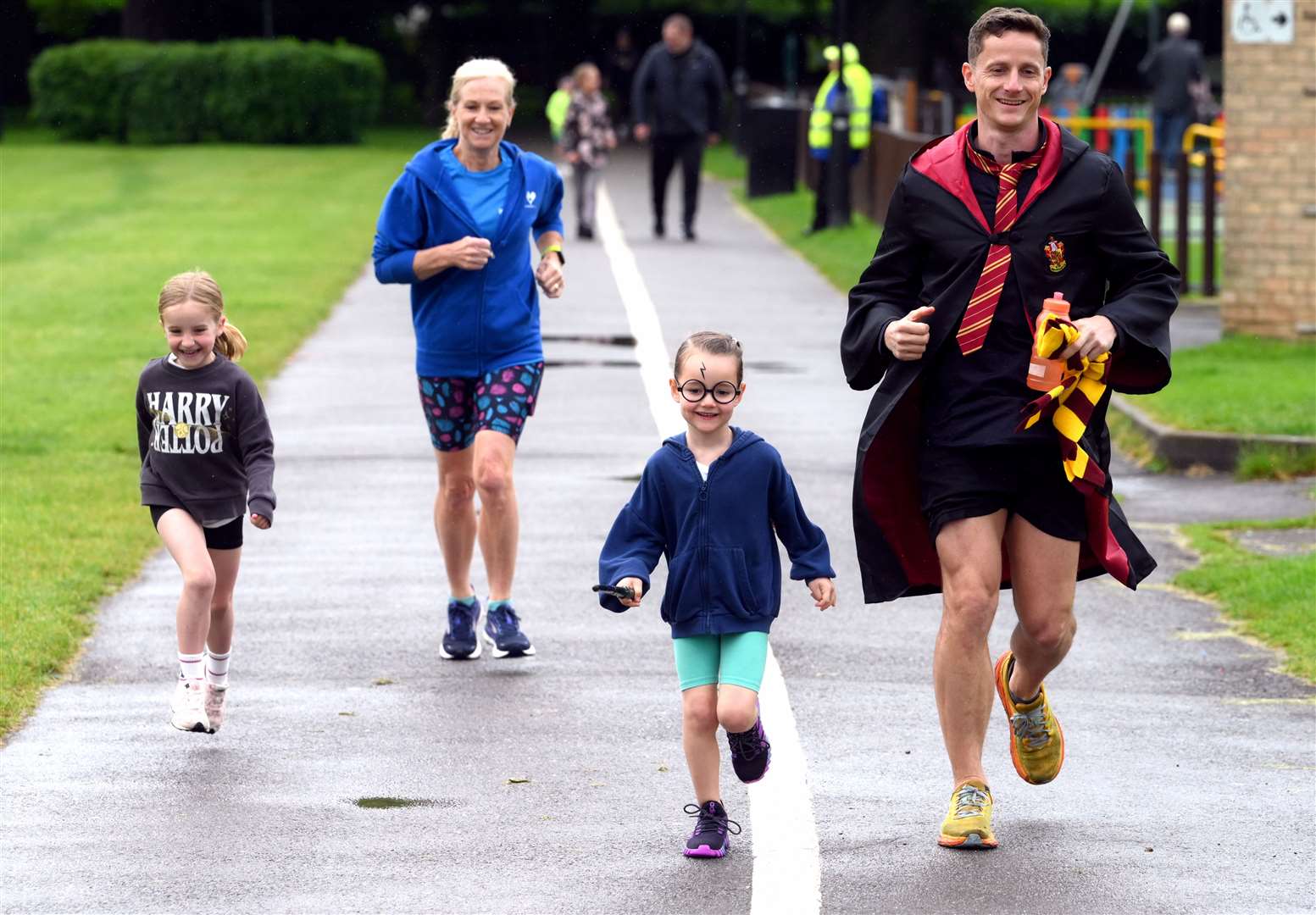 Youngsters wore fancy dress Wisbech Junior parkrun's sixth anniversary event