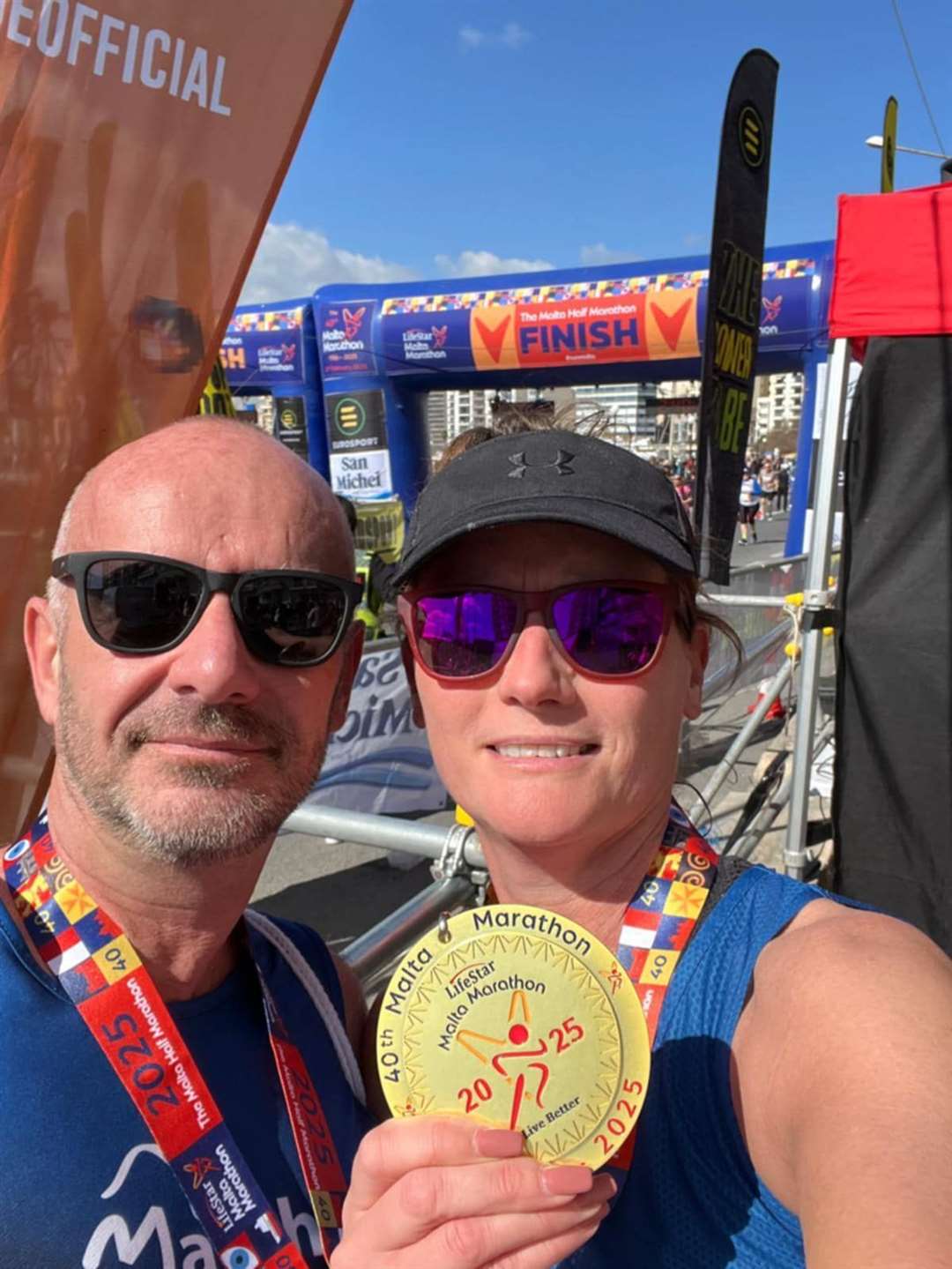 March Athletic Club's Dean Markillie and Victoria May at Malta