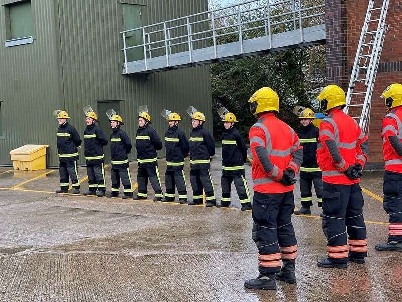 The Firebreak course ends is a passing-out parade.