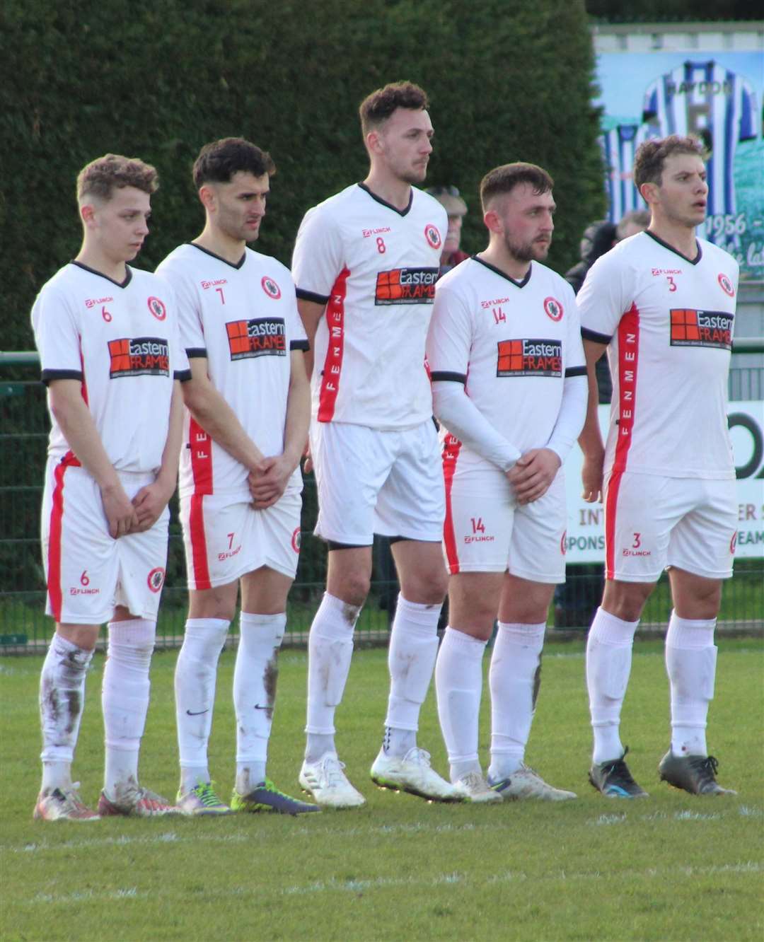 Wisbech defend a Deeping Rangers free-kick. Picture: Erin Larham