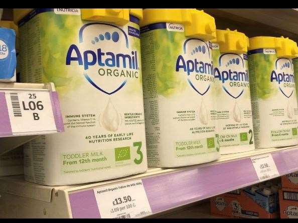Supermarkets often now secure milk with security tags as prices have risen