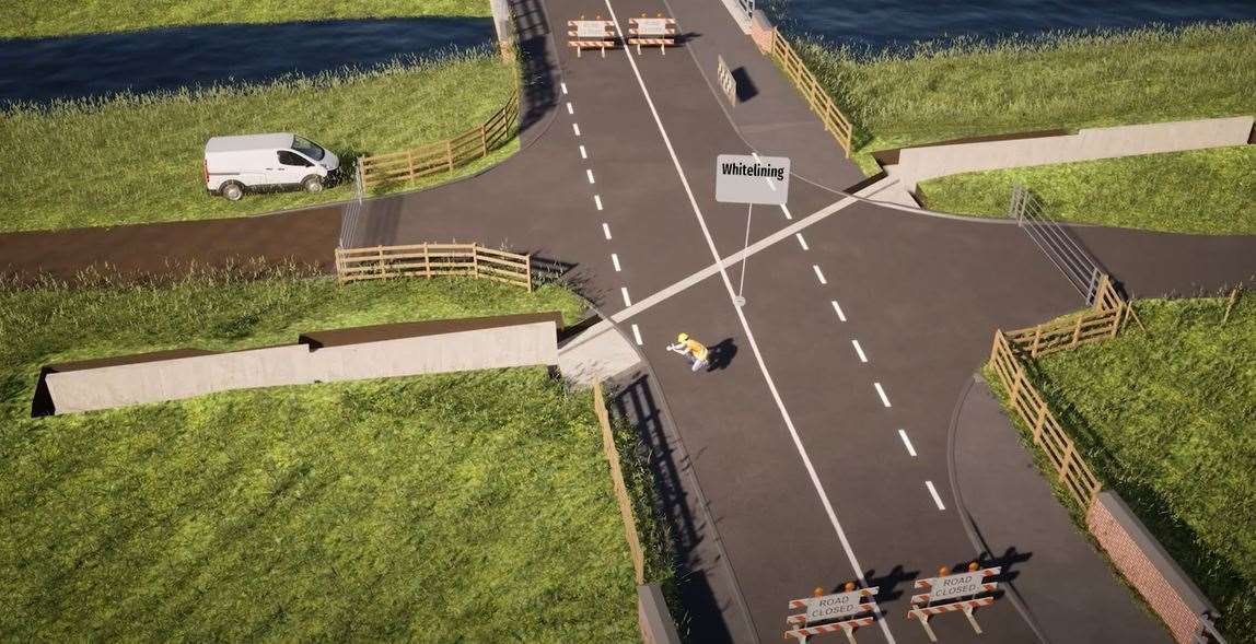Work to instal a flood barrier on the Welney Wash Road is set to start next month. (56806662)