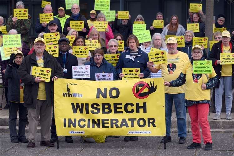 WisWIN staged a silent protest outside Wisbech Boathouse last year when a series of public hearings were held to discuss the incinerator. Now its leader is hoping a change of government will overturn its planning permission.