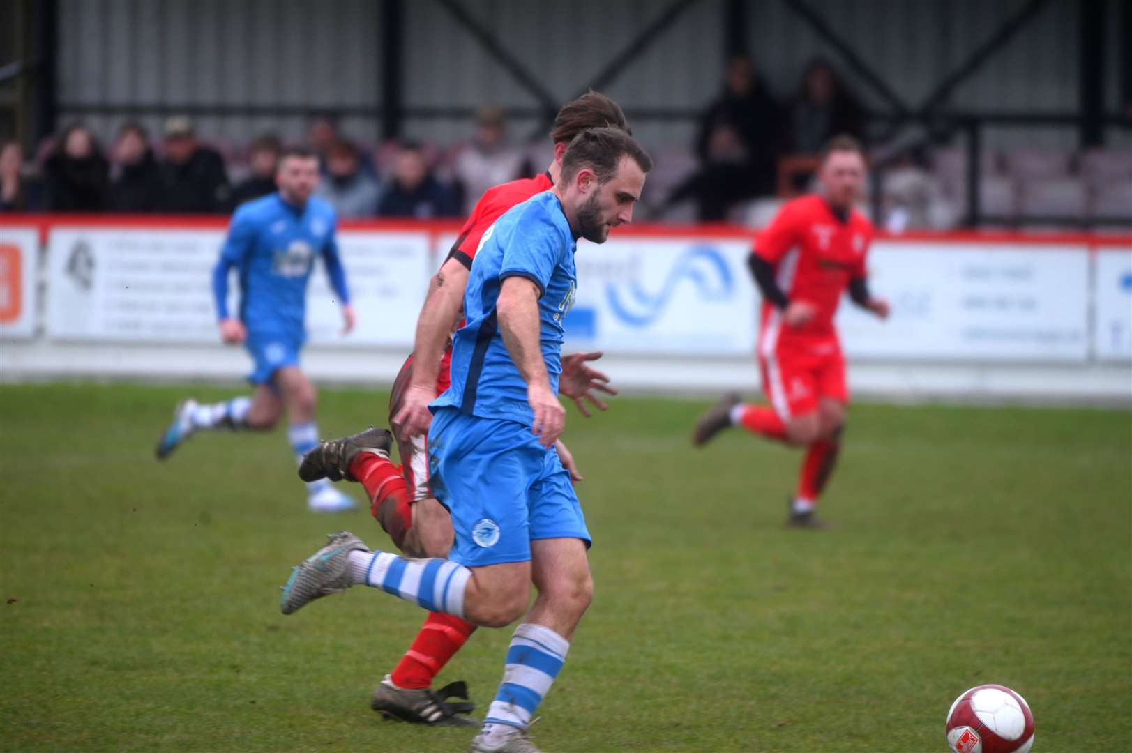 Action from Wisbech Town Reserves v Outwell Swifts