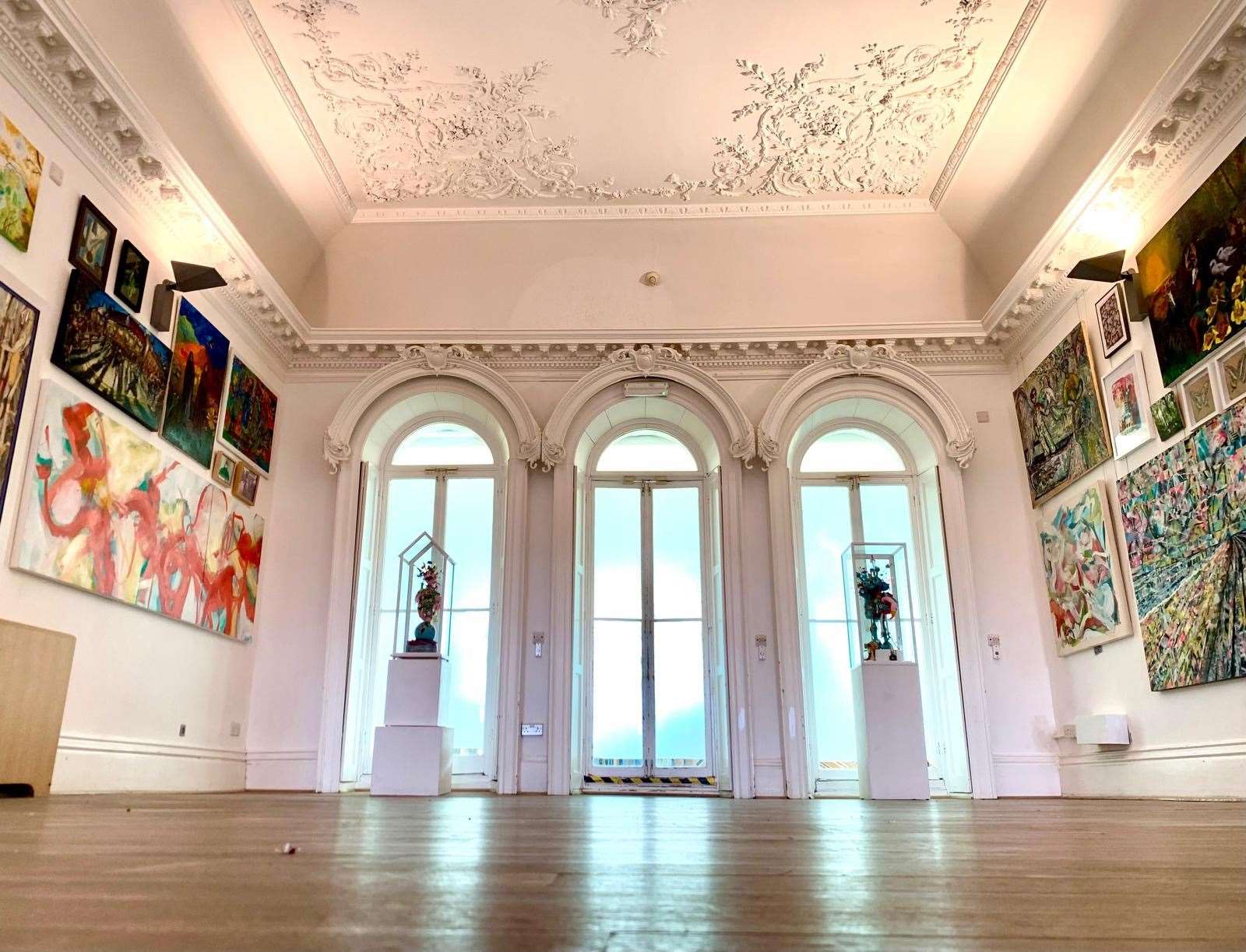 There are more than 115 pieces of art of display in the gallery.
