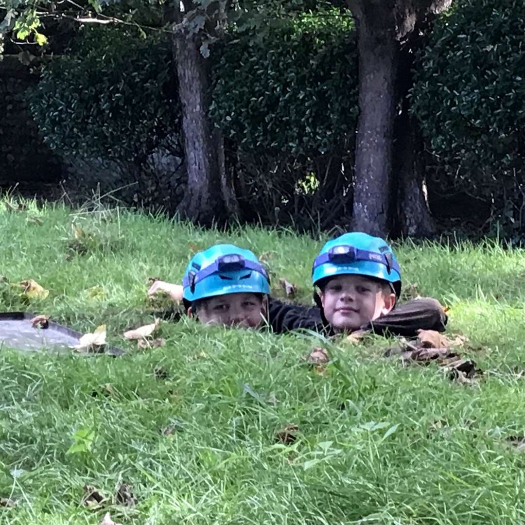 Caving was one of the activities enjoyed.