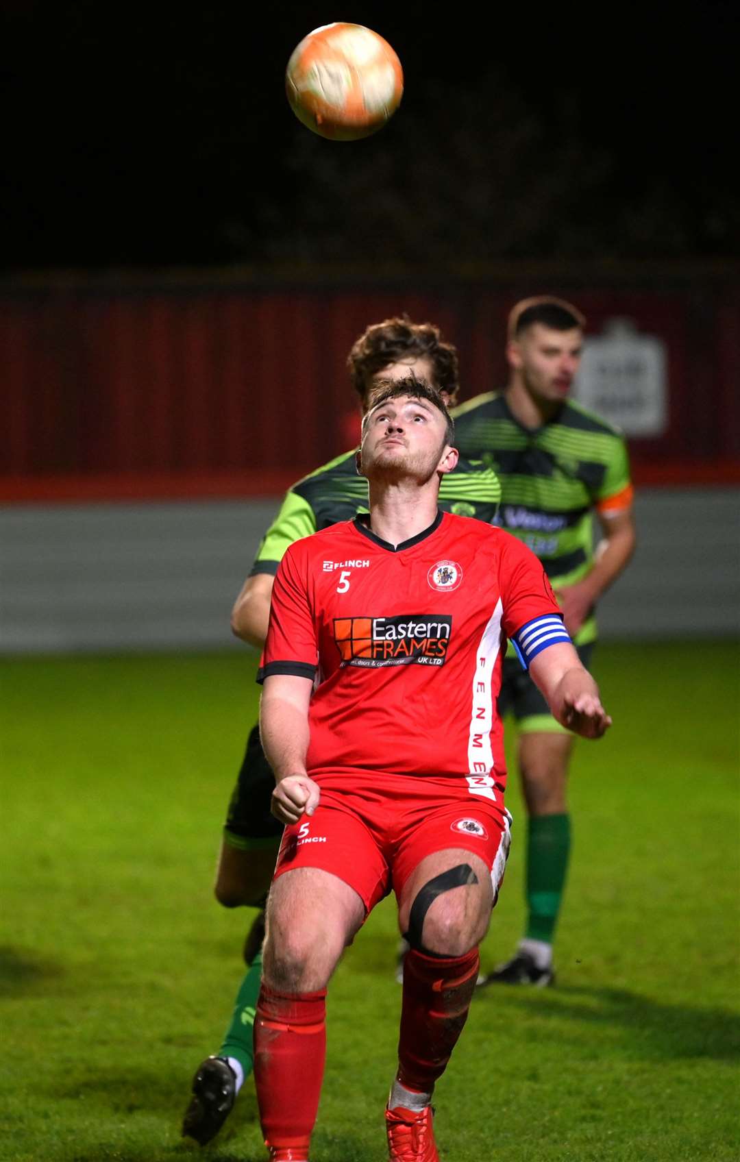 Max Mattless in action for Wisbech Town v Lincoln United