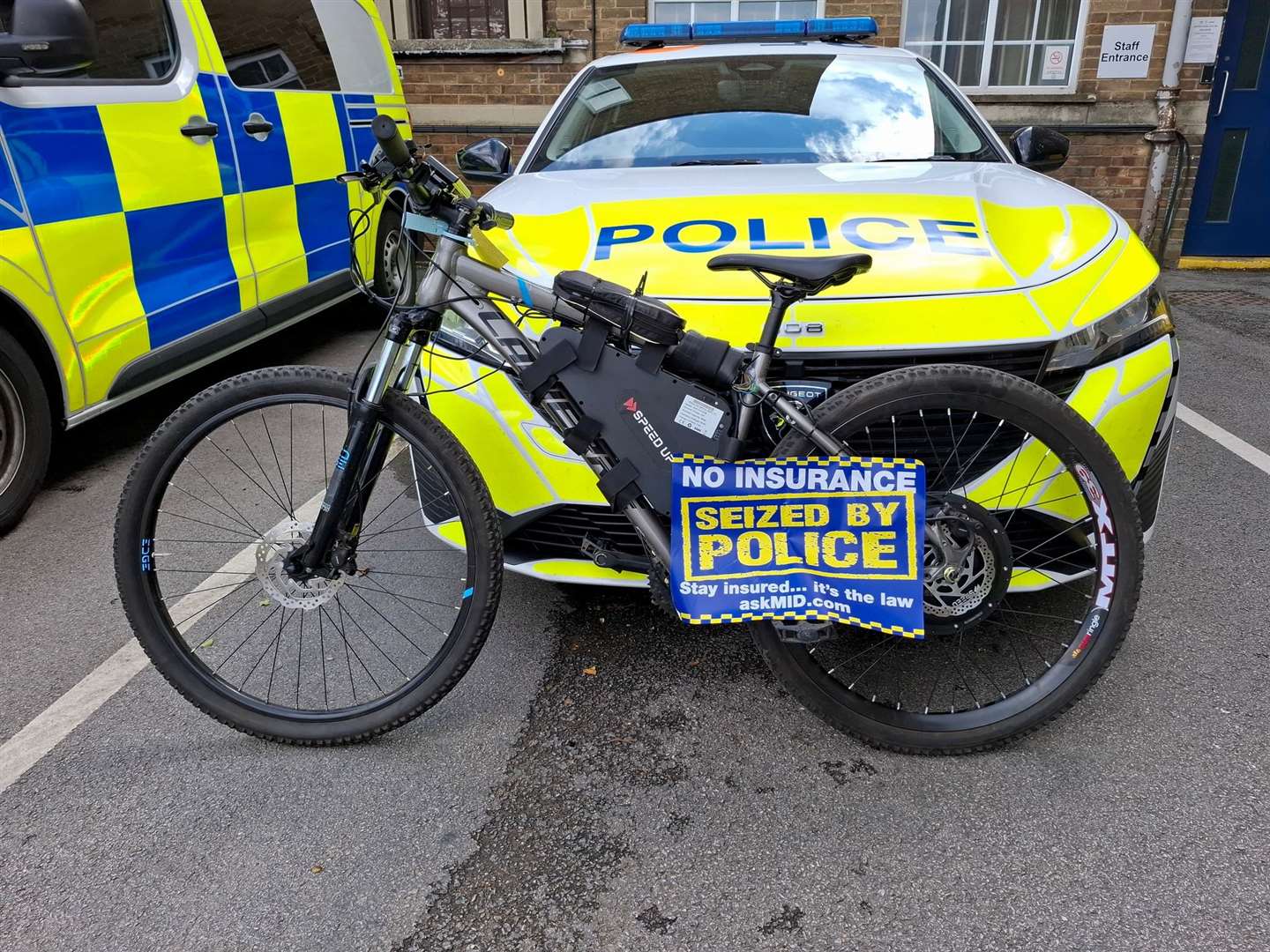 Police seized this modified bike in Wisbech