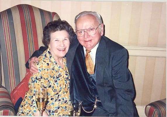 Una Crown pictured with her husband - it is now 12 years since she was murdered.