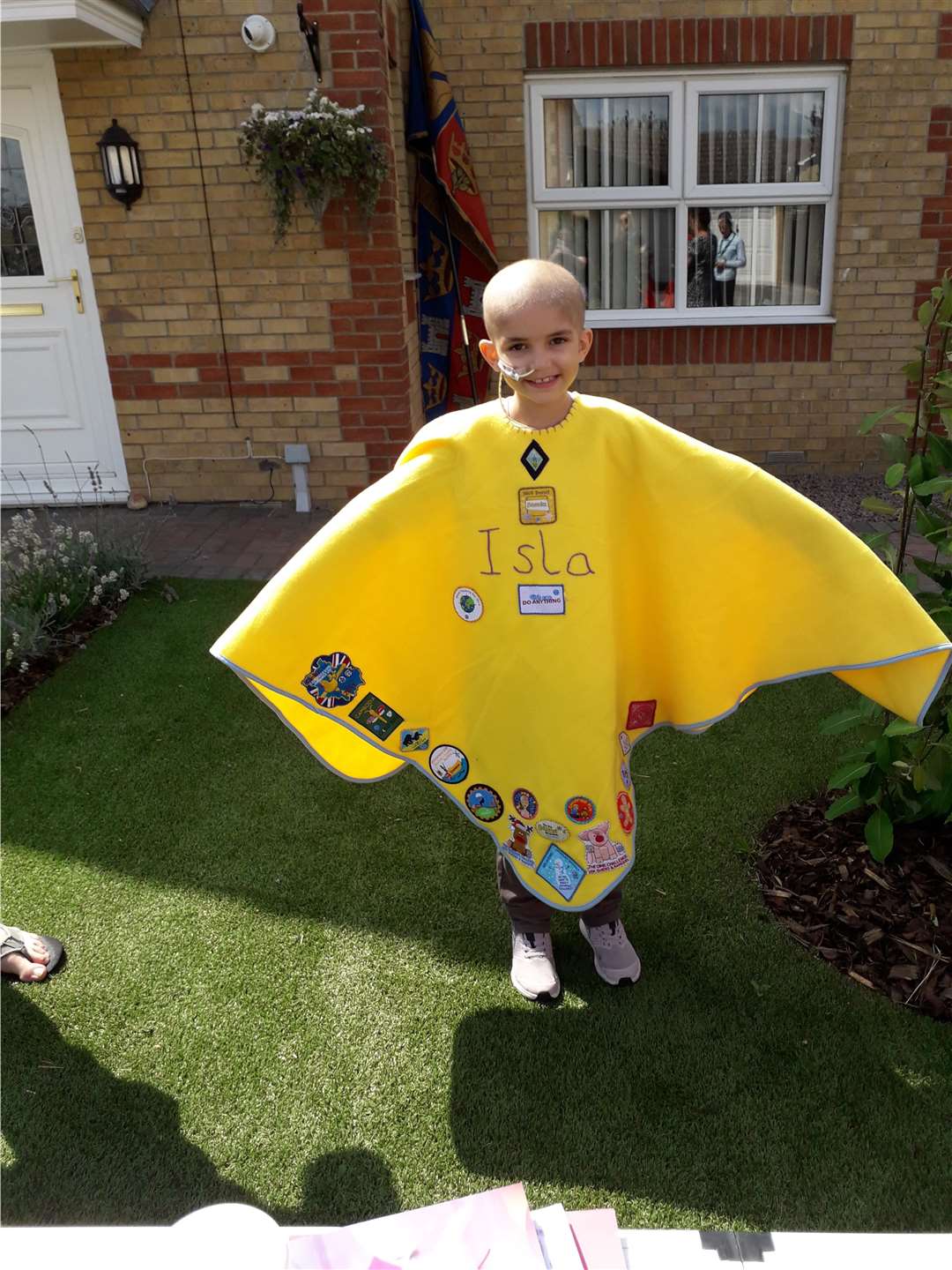 Isla loves Brownies, and is pictured here in her new Brownie camp blanket. (40670669)